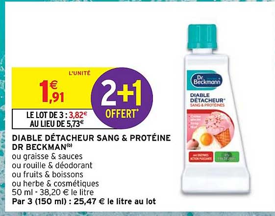 diable détacheur sang & protéiné dr beckman