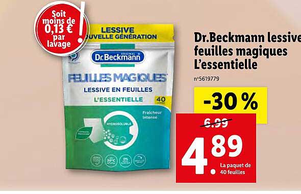 dr.beckmann lessive feuilles magiques l'essentielle
