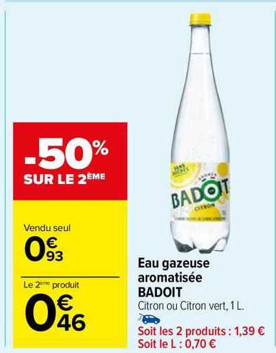 Eau Gazeuse Aromatisée Badoit