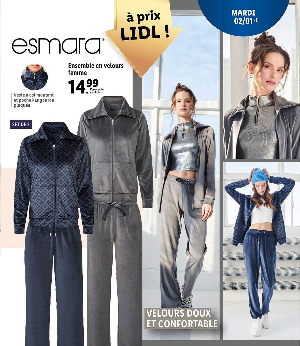 Ensemble En Velours Femme Esmara