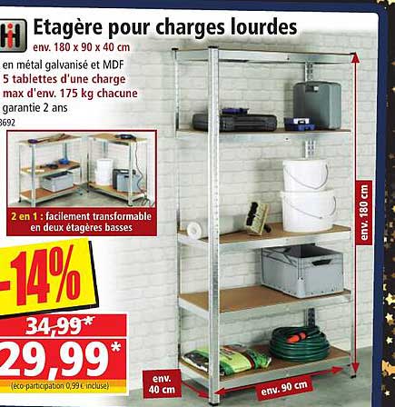 étagère pour charges lourdes