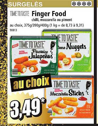 finger food chili, mozzarella ou piment time to taste