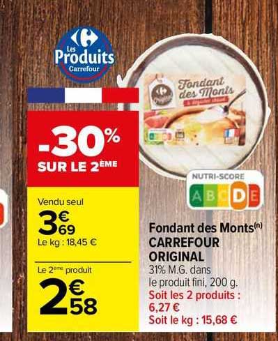 fondant des monts carrefour original