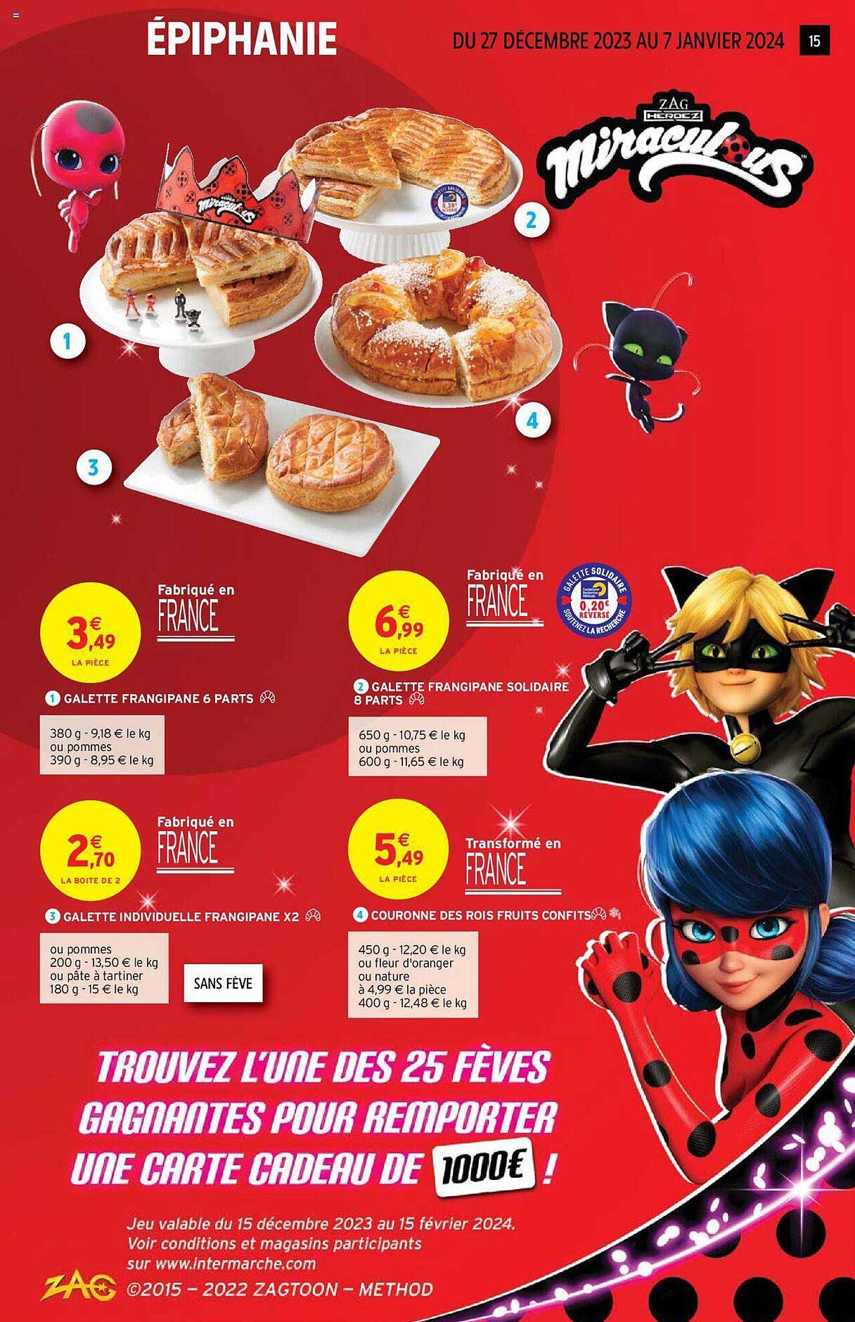 galette frangipane 6 parts, galette frangipane solidaire 8 parts, galette individuelle frangipane x 2, couronne des rois fruits confits