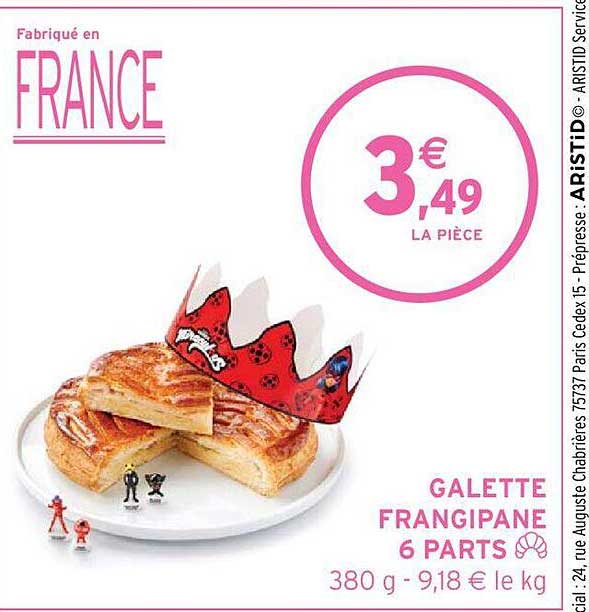 galette frangipane 6 parts