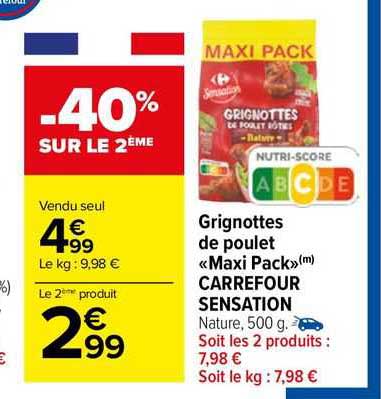 Grignottes De Poulet «maxi Pack» Carrefour Sensation