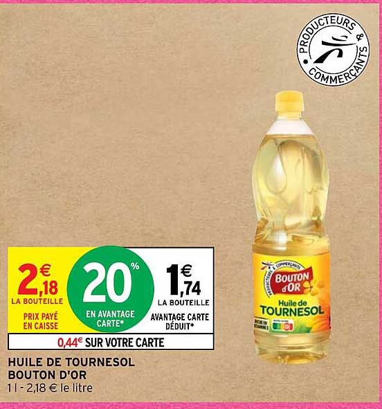Huile De Tournesol Bouton D'or