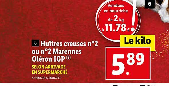 huîtres creusés n°2 ou n°2 marennes oléron igp