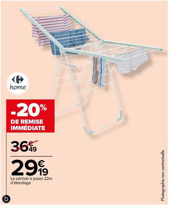 le séchoir à poser 22 m d'étendage carrefour home