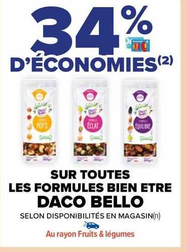 les formules bien être daco bello
