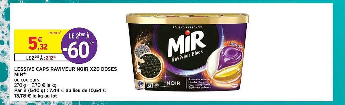 lessive caps raviveur noir x20 doses mir
