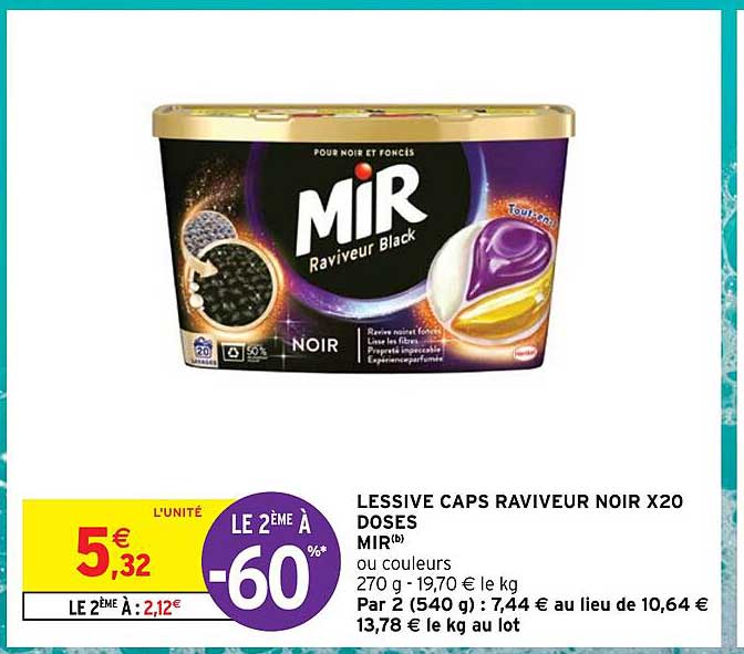 lessive caps raviveur noir x20 doses mir