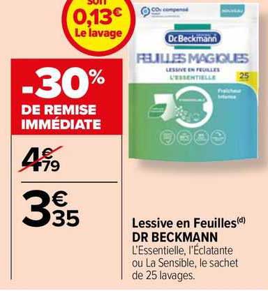 lessive en feuilles dr beckmann