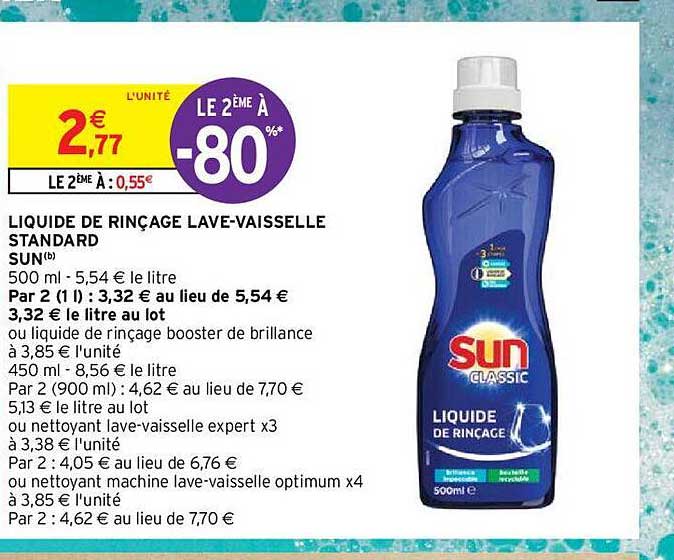 Liquide De Rinçage Lave-vaisselle Standard Sun