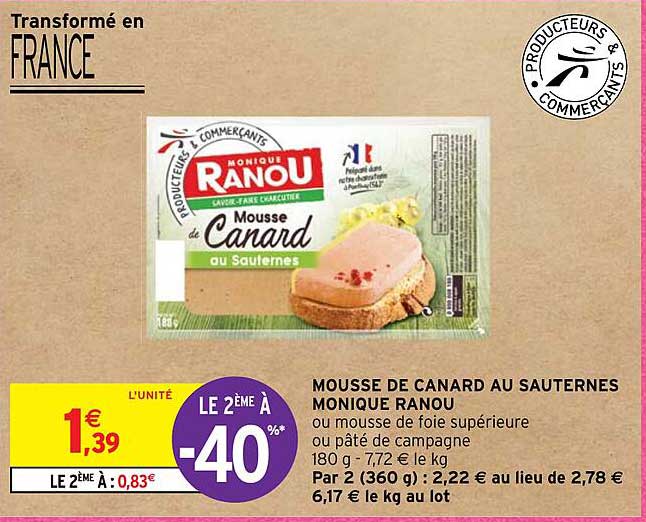 mousse de canard au sauternes monique ranou