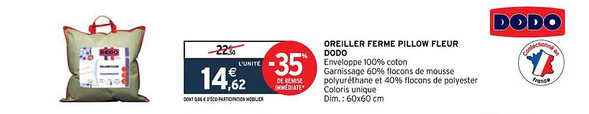 oreiller ferme pillow fleur dodo