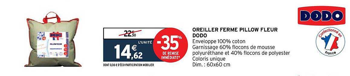 oreiller ferme pillow fleur dodo