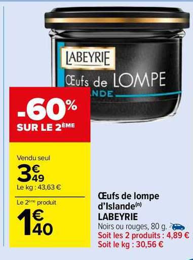 œufs de lompe d'islande labeyrie