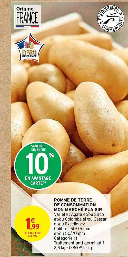 pomme de terre de consommation mon marché plaisir
