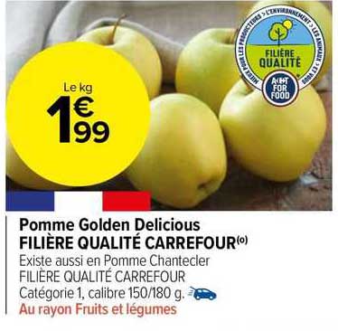 pomme golden délicious filière qualité carrefour
