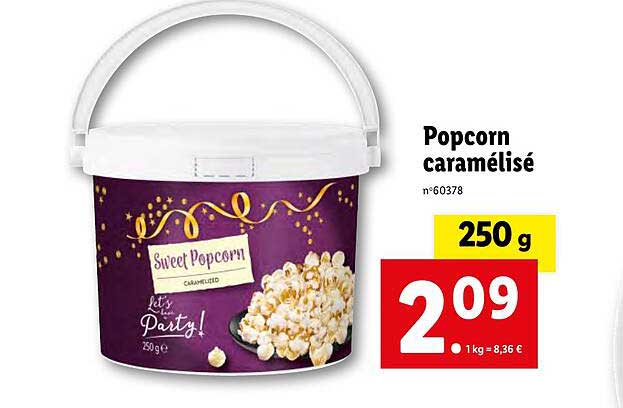 popcorn caramélisé