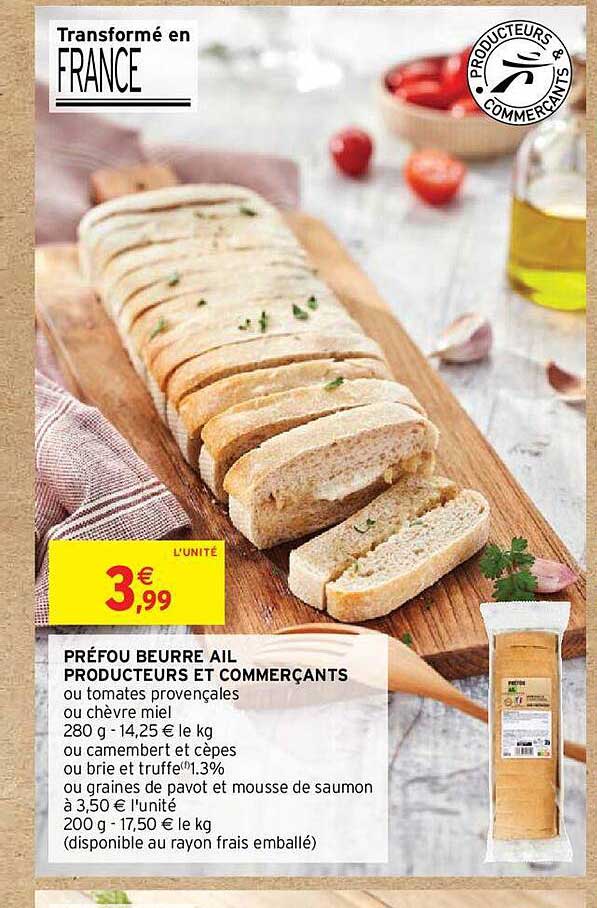 préfou beurre ail producteurs et commerçants