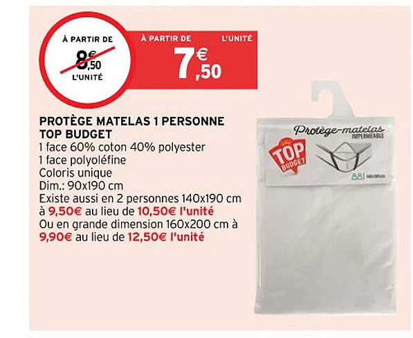 protège matelas 1 personne top budget