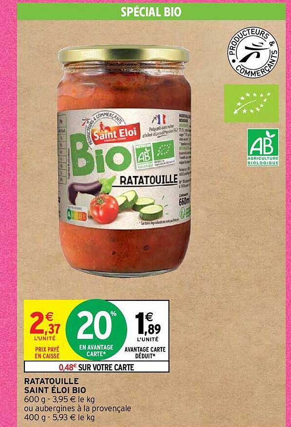 ratatouille saint éloi bio