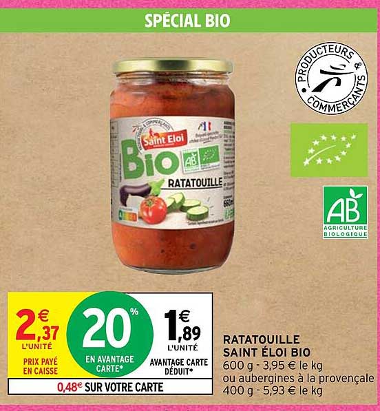 Ratatouille Saint éloi Bio