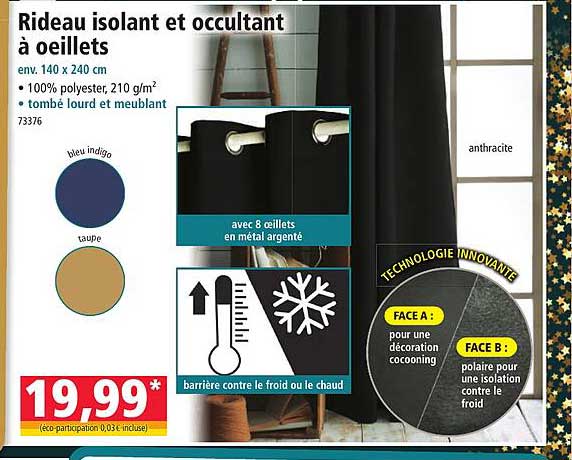Rideau Isolant Et Occultant à Oeillets