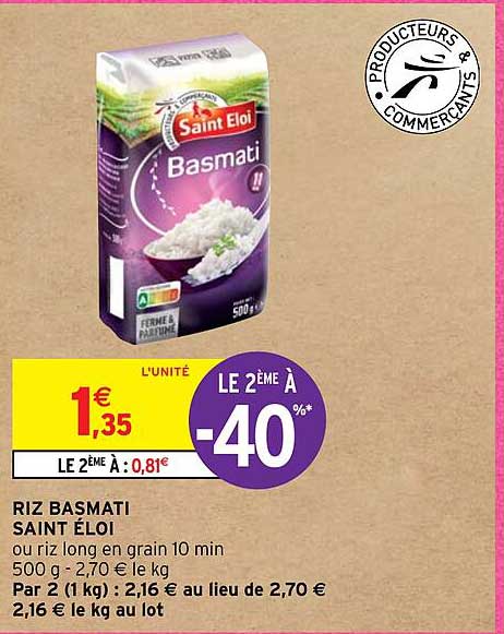 Riz Basmati Saint éloi