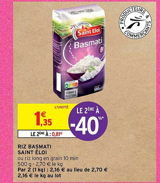 Riz Basmati Saint éloi