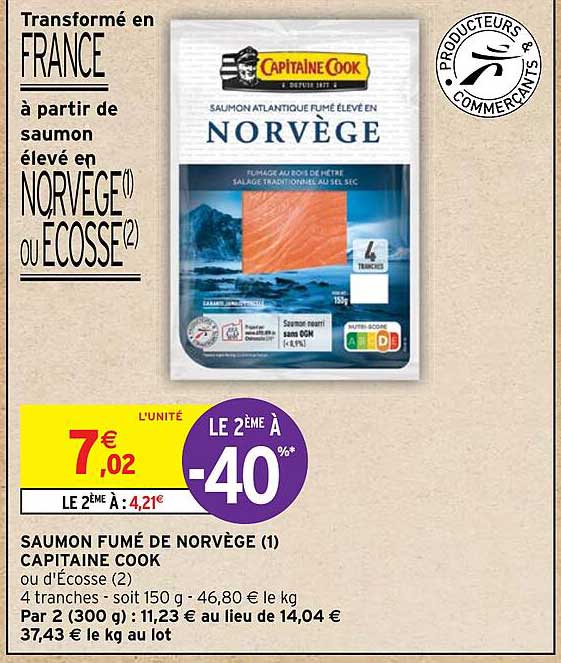 saumon fumé de norvège capitaine cook