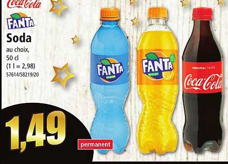 soda coca-cola, fanta