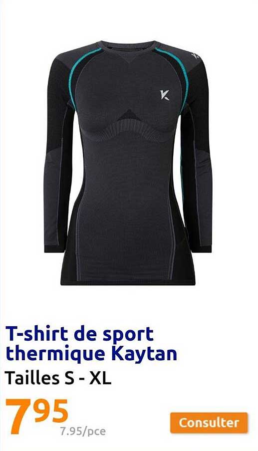t-shirt de sport thermique kaytan