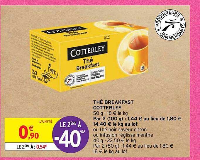 thé breakfast cotterley
