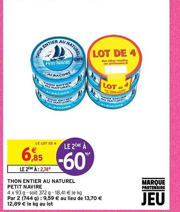 Thon Entier Au Naturel Petit Navire