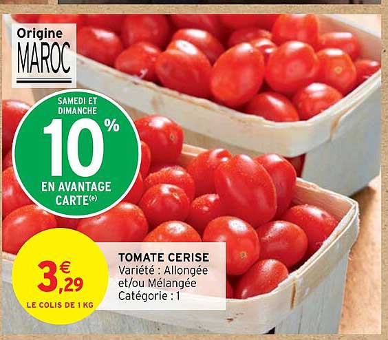 tomate cerise allongée et/ou mélangée