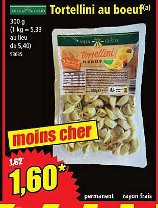 tortellini au bœuf villa gusto