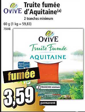 truite fumée d'aquitaine ovive