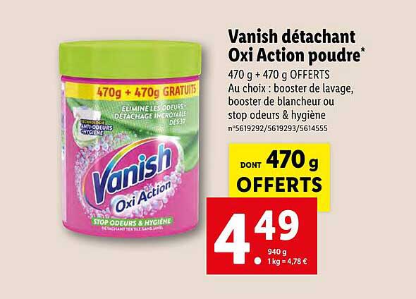 vanish détachant oxi action poudre