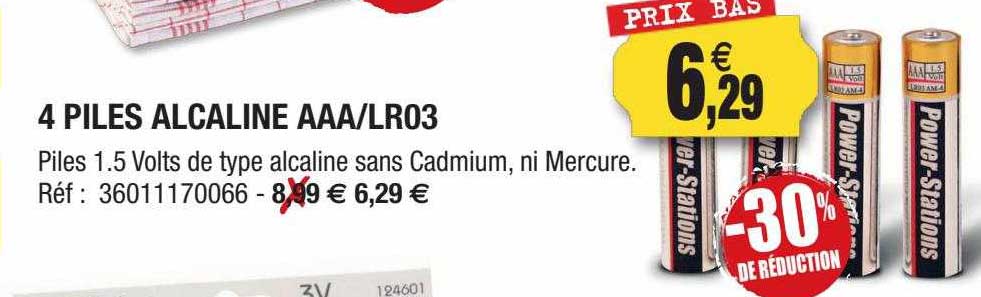 4 piles alcaline aaa-lr03