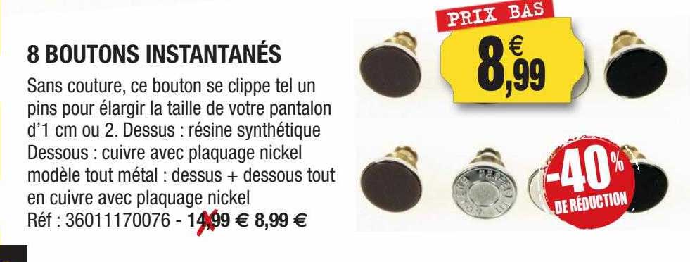 8 boutons instantanés