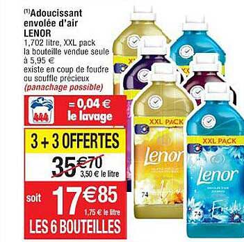 adoucissant envolée d'air lenor