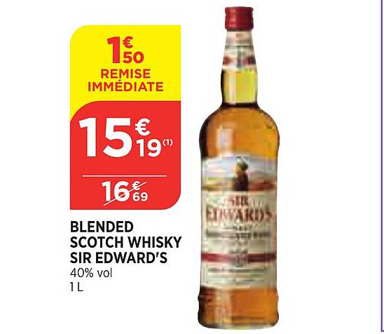 blended scotch whisky sir edward's