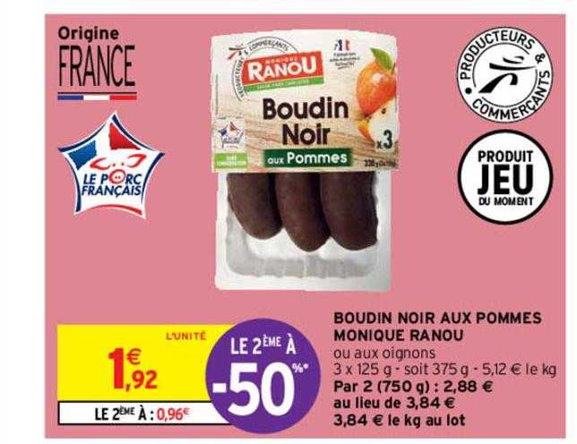 boudin noir aux pommes monique ranou