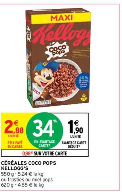 céréales coco pops kellogg's