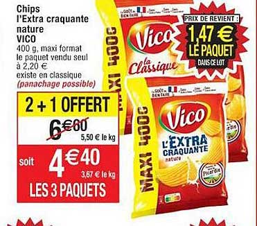 Chips L'extra Craquante Nature Vico