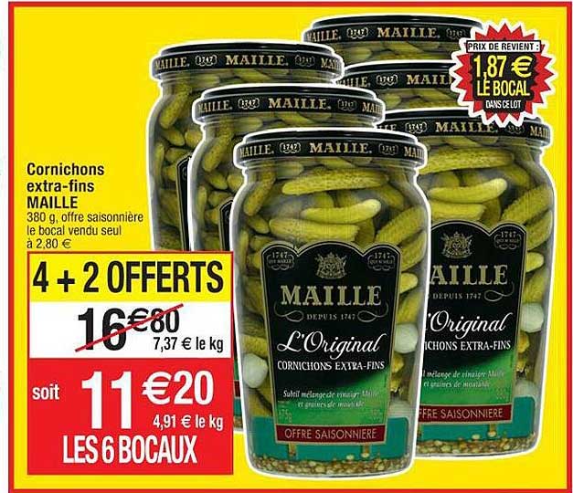 cornichons extra-fins maille