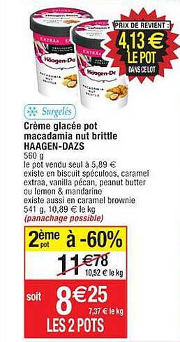 crème glacée pot macadamia nut brittle häagen-dazs